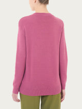 Pullover girocollo con bottoni laterali in Merino Soft - - Ragno
