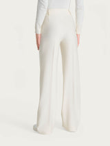 Pantalone ampio con tasche e pinces in Compact Bianchi Donna - Ragno