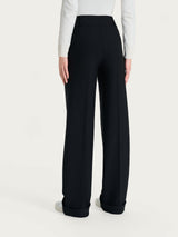 Pantalone ampio con tasche e pinces in Compact Neri Donna - Ragno