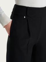 Pantalone ampio con tasche e pinces in Compact Neri Donna - Ragno