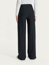 Pantalone ampio con tasche e pinces in Compact Neri Donna - Ragno