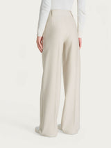 Pantalone ampio con tasche e pinces in Compact Bianchi Donna - Ragno