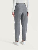 Pantalone a carota con tasche e pinces in Compact Neri Donna - Ragno