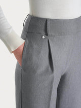 Pantalone a carota con tasche e pinces in Compact Neri Donna - Ragno