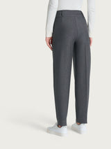 Pantalone a carota con tasche e pinces in Compact Neri Donna - Ragno