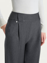 Pantalone a carota con tasche e pinces in Compact Neri Donna - Ragno