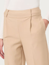 Pantalone a carota con tasche e pinces in Compact Marroni Donna - Ragno