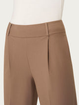 Pantalone a carota con tasche e pinces in Compact Marroni Donna - Ragno