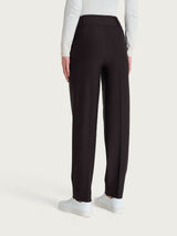 Pantalone a carota con tasche e pinces in Compact Marroni Donna - Ragno