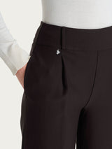 Pantalone a carota con tasche e pinces in Compact Marroni Donna - Ragno