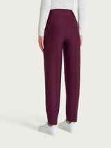Pantalone a carota con tasche e pinces in Compact Viola Donna - Ragno