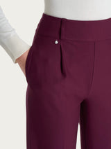 Pantalone a carota con tasche e pinces in Compact Viola Donna - Ragno