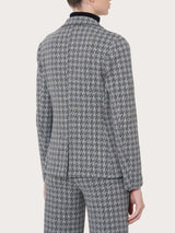 Blazer due bottoni in tessuto Eco Jacquard Neri Donna - Ragno