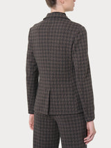 Blazer due bottoni in tessuto Eco Jacquard Marroni Donna - Ragno