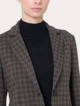 Blazer due bottoni in tessuto Eco Jacquard Marroni Donna - Ragno