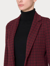 Blazer due bottoni in tessuto Eco Jacquard Rossi Donna - Ragno
