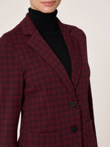 Blazer due bottoni in tessuto Eco Jacquard Rossi Donna - Ragno