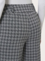 Pantalone a carota in tessuto Eco Jacquard Neri Donna - Ragno