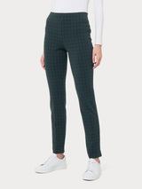 Pantalone a sigaretta con pied de poule in Eco Jacquard - - Ragno
