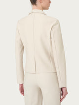 Blazer corto con 1 bottone in Compact Bianchi Donna - Ragno