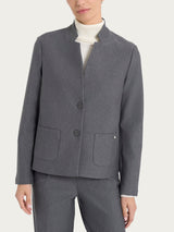 Blazer corto in Compact Neri Donna - Ragno