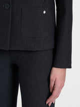 Blazer corto in Compact Neri Donna - Ragno