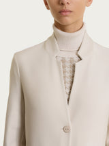 Blazer corto in Compact Bianchi Donna - Ragno
