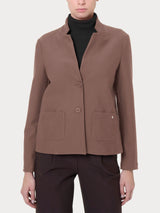 Blazer corto in Compact Marroni Donna - Ragno