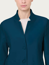 Blazer corto in Compact Blu Donna - Ragno