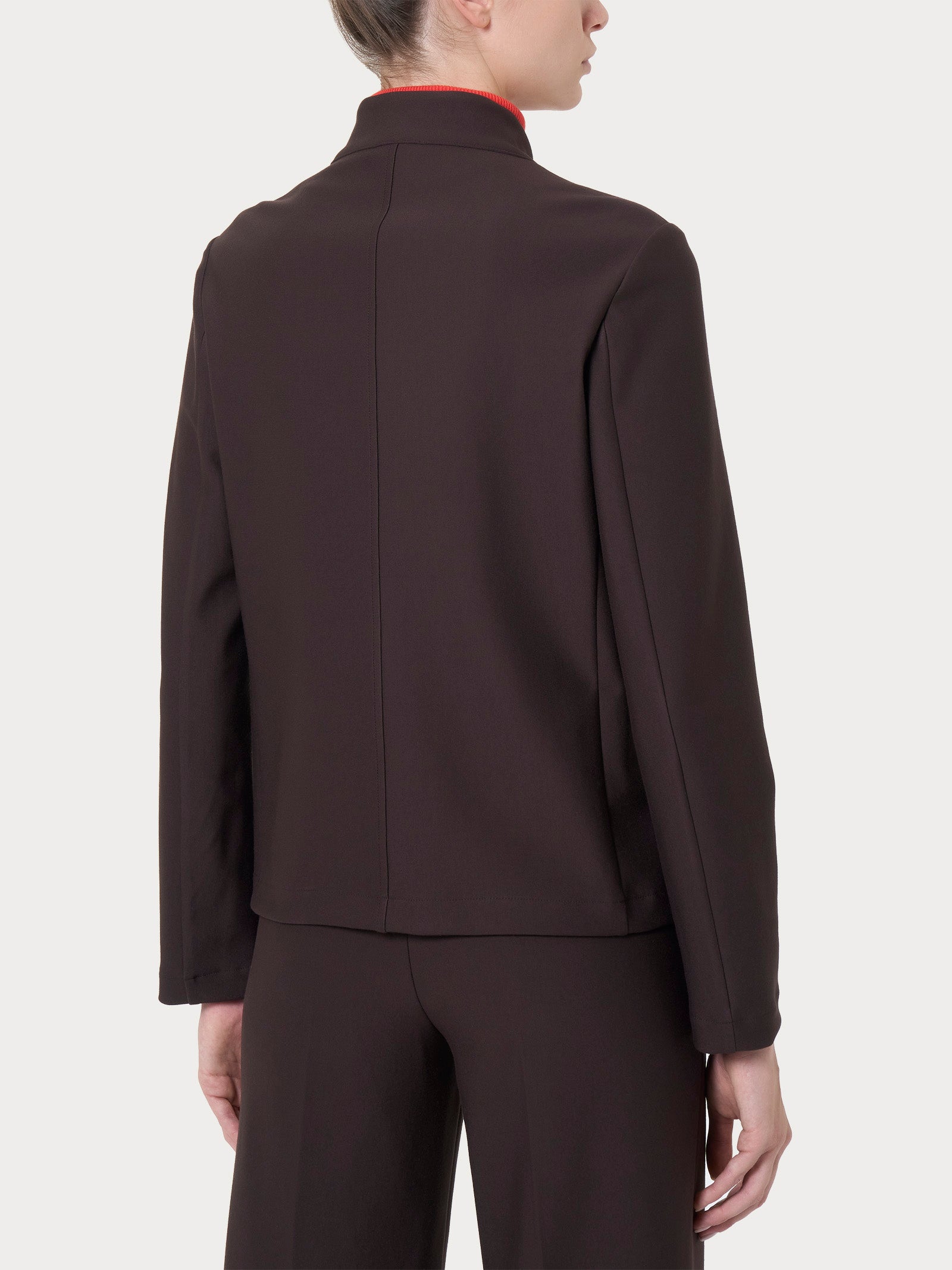 Blazer corto in Compact Marroni Donna - Ragno