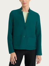 Blazer corto in Compact Verdi Donna - Ragno