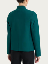 Blazer corto in Compact Verdi Donna - Ragno
