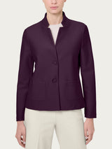Blazer corto in Compact Viola Donna - Ragno