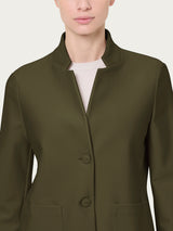 Blazer corto in Compact Verdi Donna - Ragno