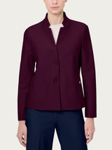 Blazer corto in Compact Viola Donna - Ragno