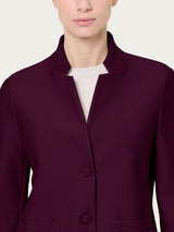 Blazer corto in Compact Viola Donna - Ragno