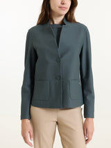 Blazer corto in Compact Grigi Donna - Ragno