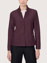 Blazer corto in Compact Viola Donna - Ragno