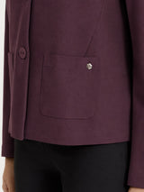 Blazer corto in Compact Viola Donna - Ragno