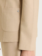 Women's Two-Button Blazer in Compact Gray - Ragno
