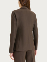 Women's Two-Button Blazer in Brown Compact - Ragno