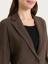 Women's Two-Button Blazer in Brown Compact - Ragno
