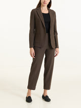 Women's Two-Button Blazer in Brown Compact - Ragno