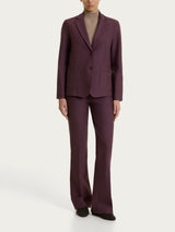 Women's Two-Button Blazer in Compact Purple - Ragno