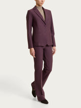 Women's Two-Button Blazer in Compact Purple - Ragno