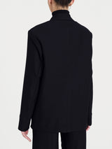 Blazer over con due bottoni in Compact Neri Donna - Ragno