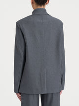 Blazer over con due bottoni in Compact Neri Donna - Ragno