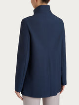 Cappotto corto con bottoni in Compact Blu Donna - Ragno