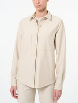 Shacket in tessuto Compact Bianchi Donna - Ragno