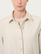 Shacket in tessuto Compact Bianchi Donna - Ragno